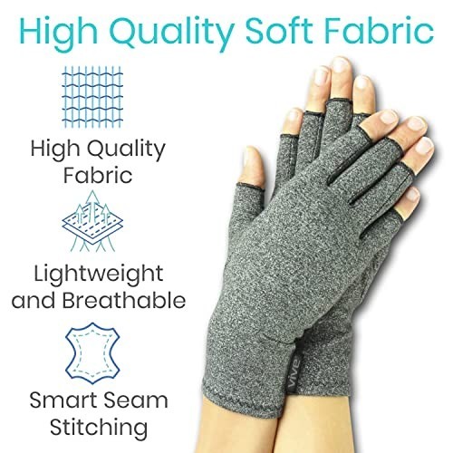 Compression Arthritis Gloves for Men & Women – Pain Relief, Open Finger Design,