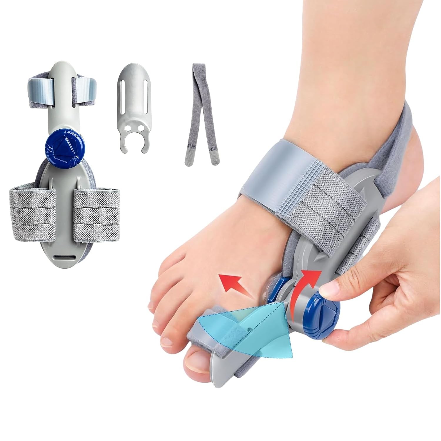 Bunion Corrector for Women & Men, Orthopedic Bunions One Size, Grey