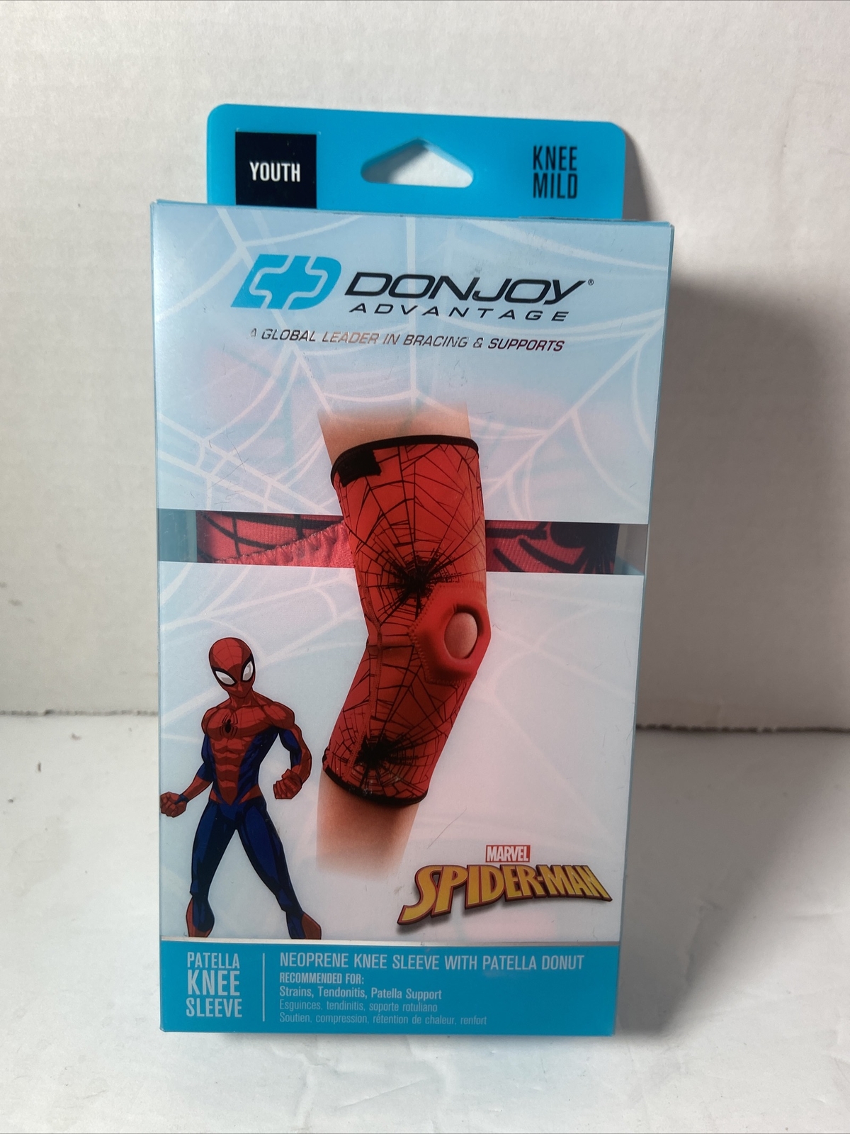 DonJoy Youth Mild Knee Sleeve with Patella Donut – Marvel Spiderman