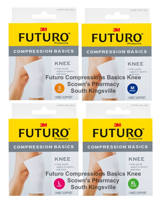 3M FUTURO Compression Basics Knee Brace Knit Elastic Sport S, M, L, XL All Sizes