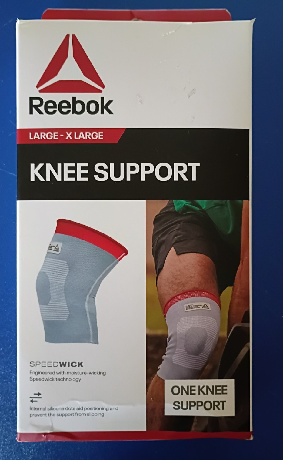KNEE BRACE ~ REEBOK KNEE SUPPORT SPEEDWICK – LARGE-XLARGE – NEW ITEM IN BOX