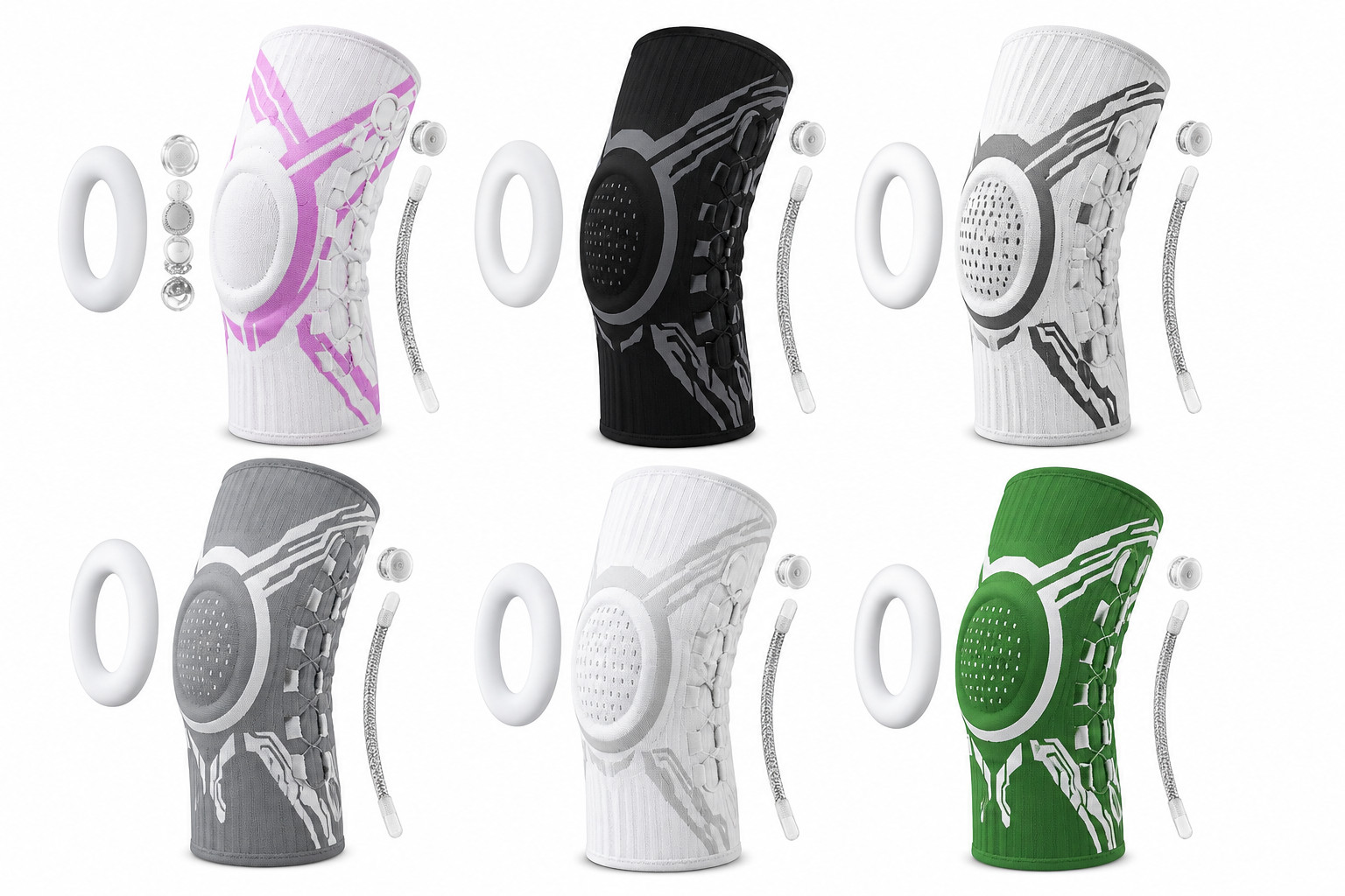 Pack of 2 Unisex Smart Knee Brace for Joint Pain Meniscus Tear Running Sports