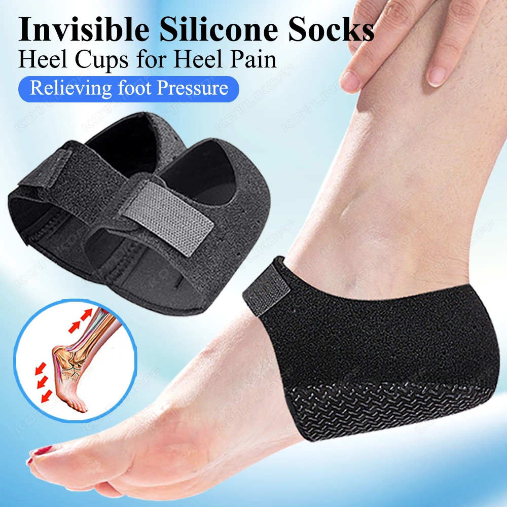 Silicone Plantar Fasciitis Insoles For Anti-Crack Elastic Cloth For Achilles Ten