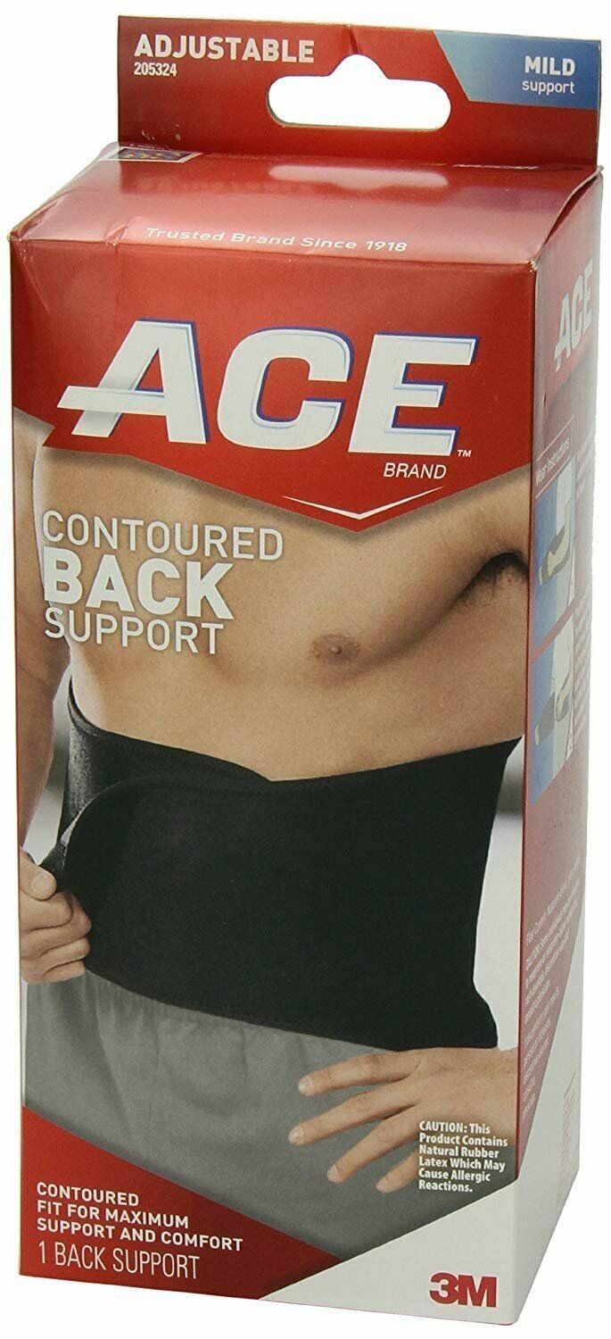 Ace Contoured Fit Back Support For Maximum Support and Comfort Adjustable 1 Each