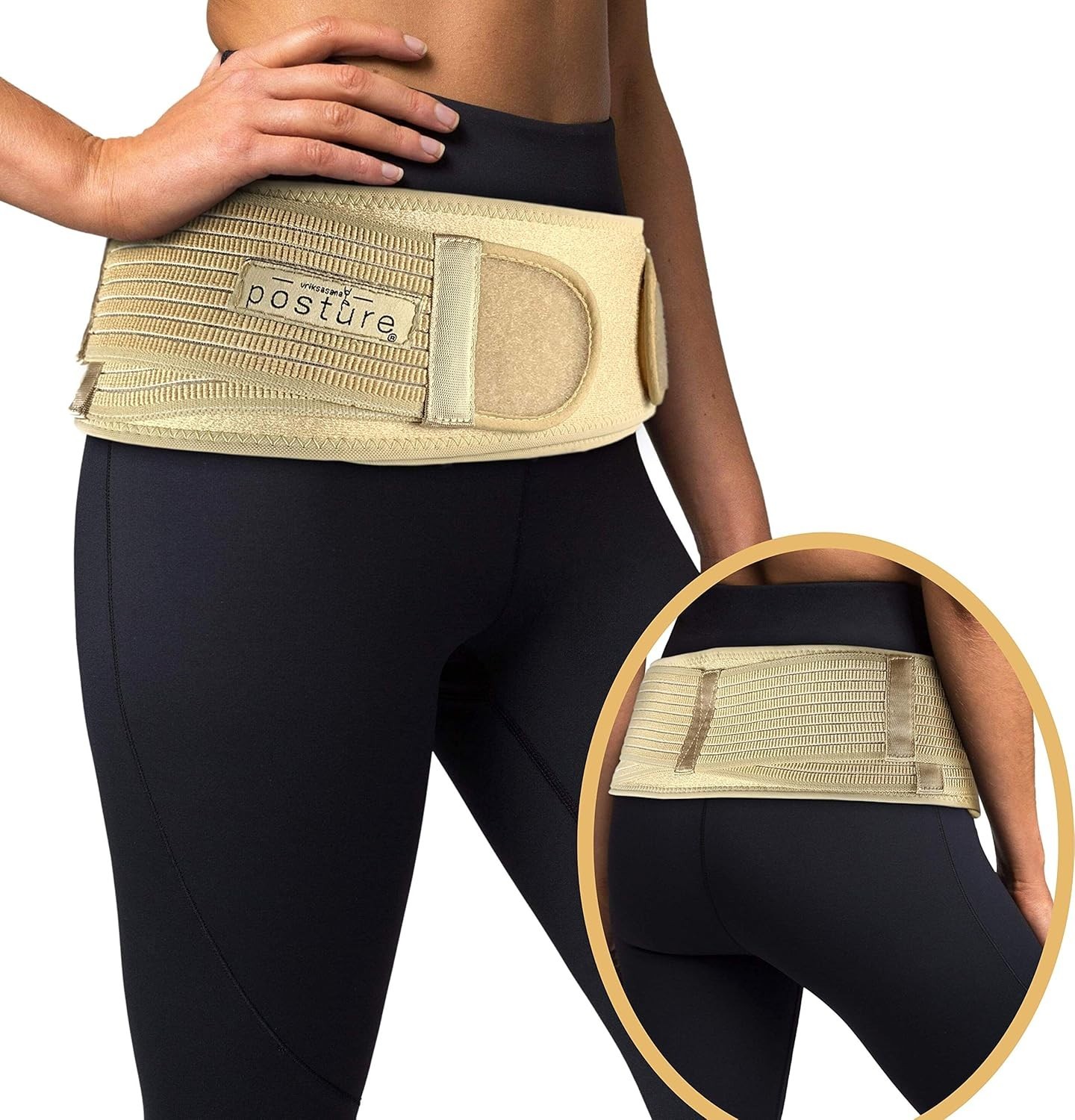 VRIKSASANA Sacroiliac SI Joint Hip Belt Petite Nude