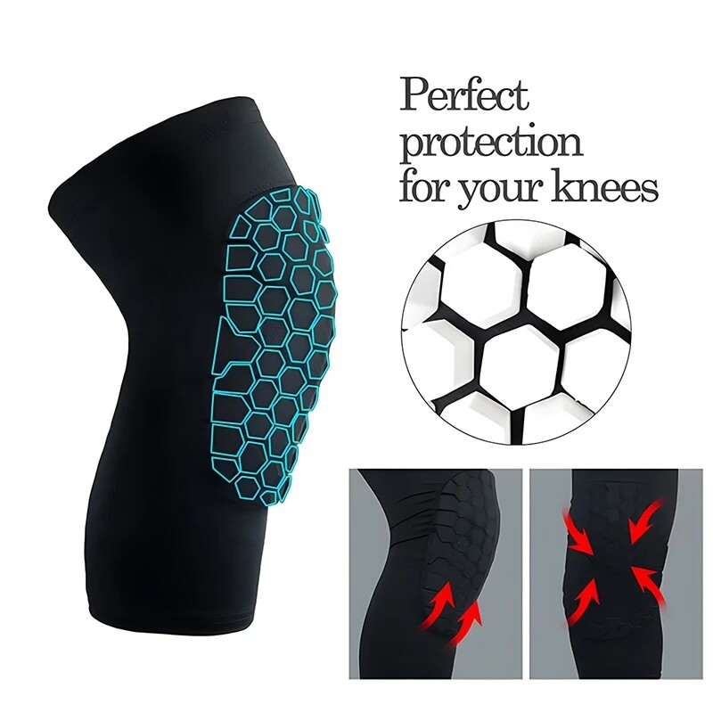 US Compression Sleeves Long Knee Pads Brace Support Protector Basketball Sports