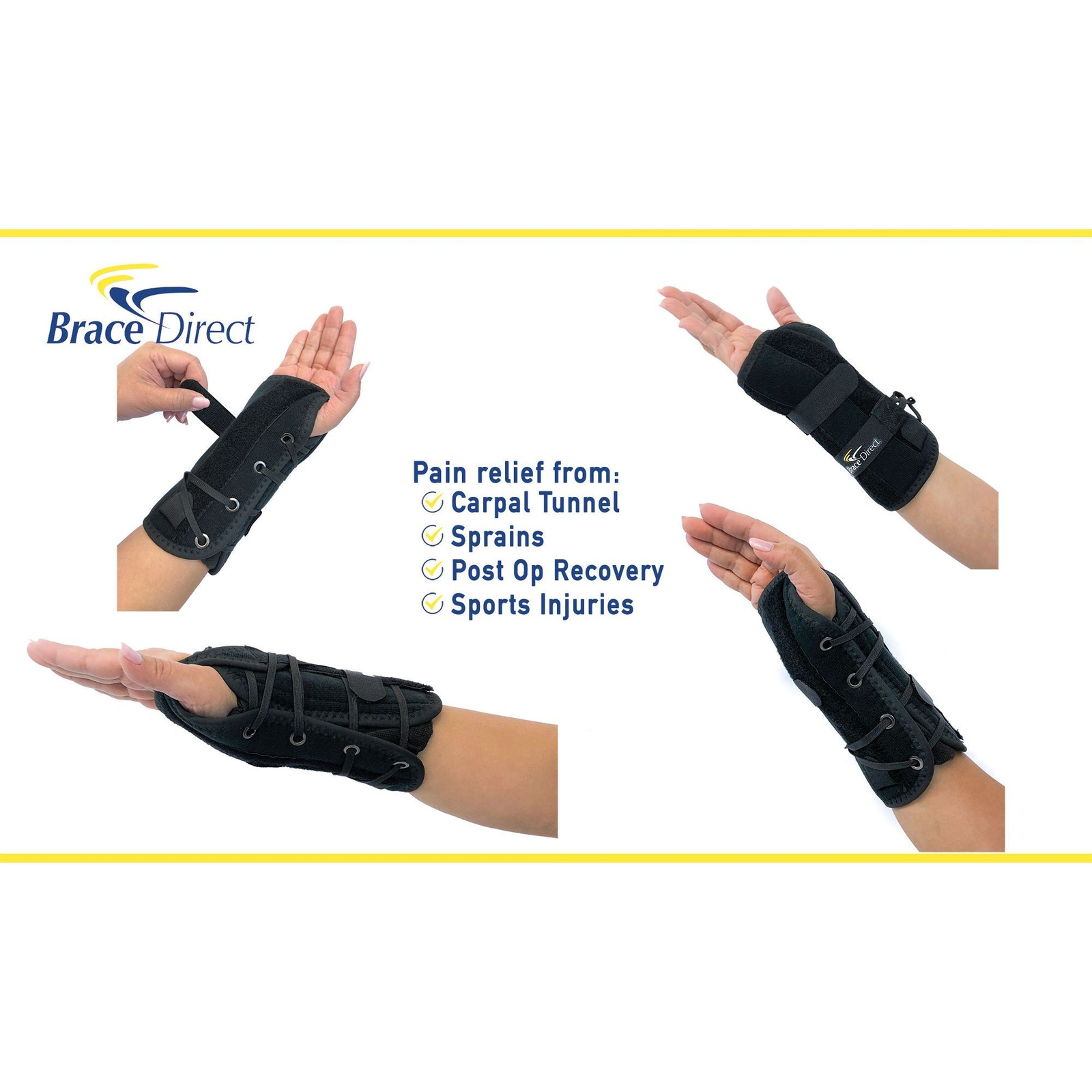 Adjustable Wrist Brace Support for Carpal Tunnel, Tendinitis Arthritis, Sprains