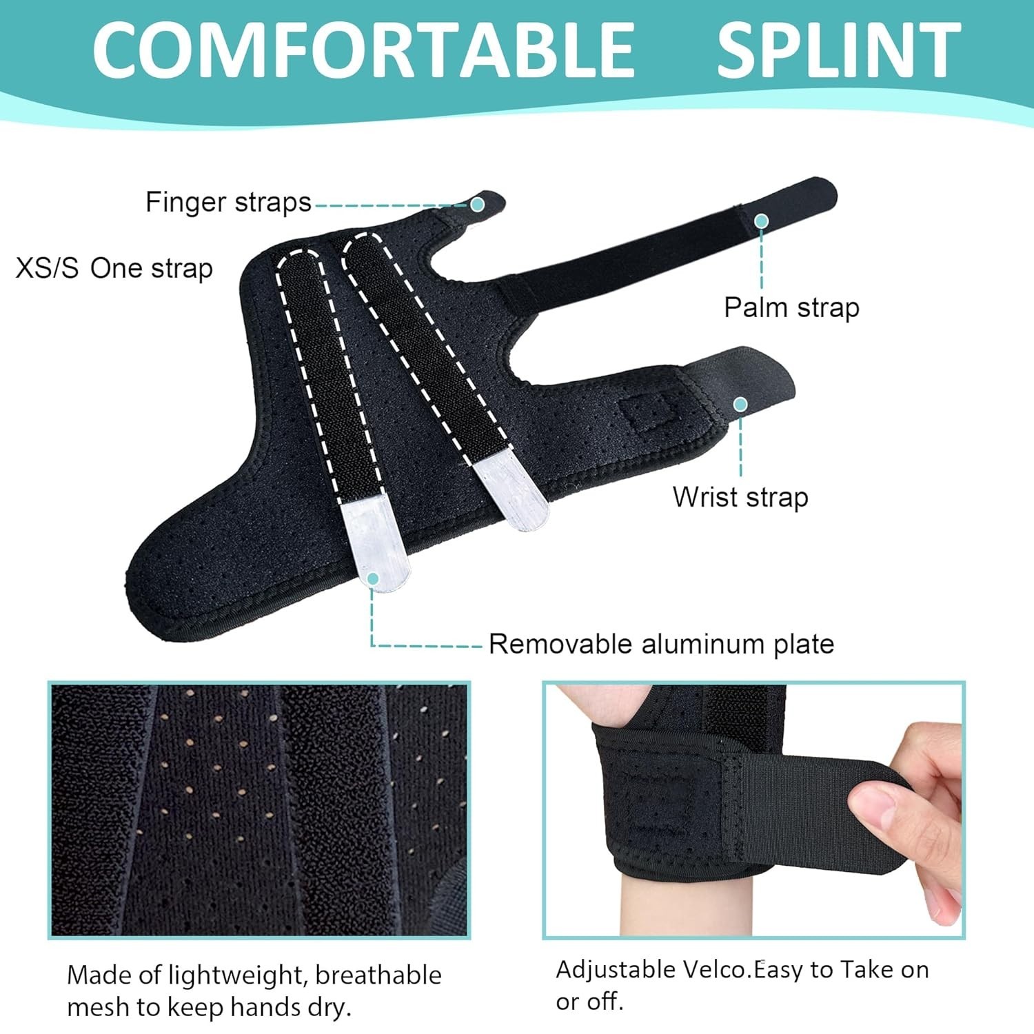 Metacarpal Finger Splint Hand Brace – Pinky Ring Finger Immobilizer for Boxer Fr