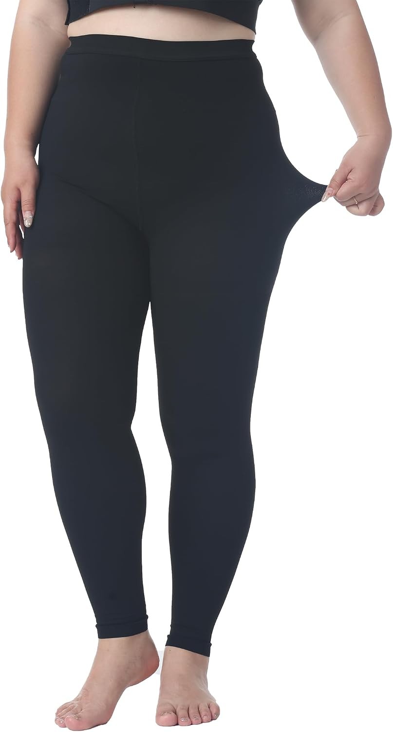 5XL 15-20 mmHg Footless Compression Pantyhose Black