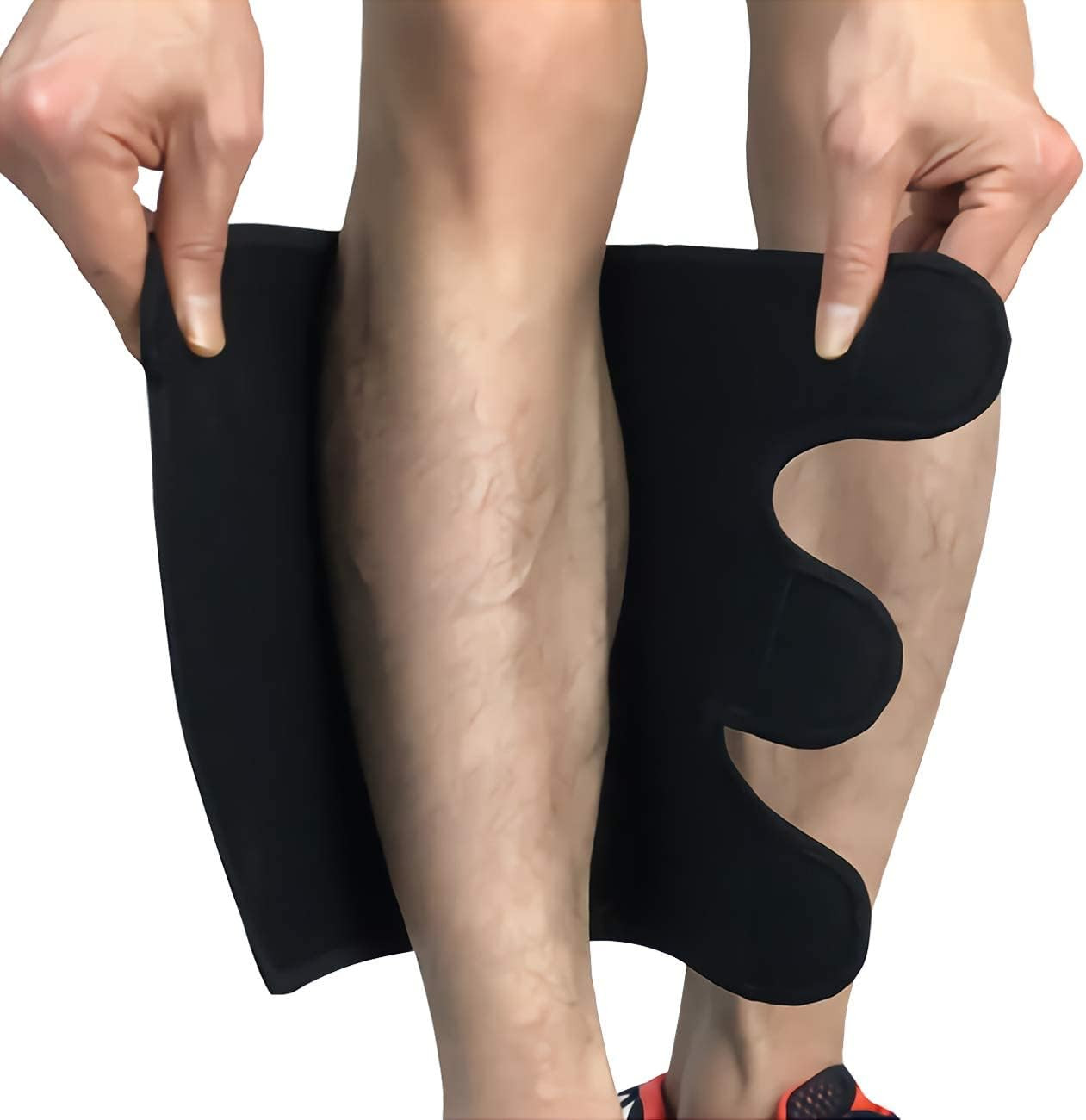 Calf Brace, Shin Splint Compression Sleeve (1 Pair) for Swelling, Edema, Hiking,
