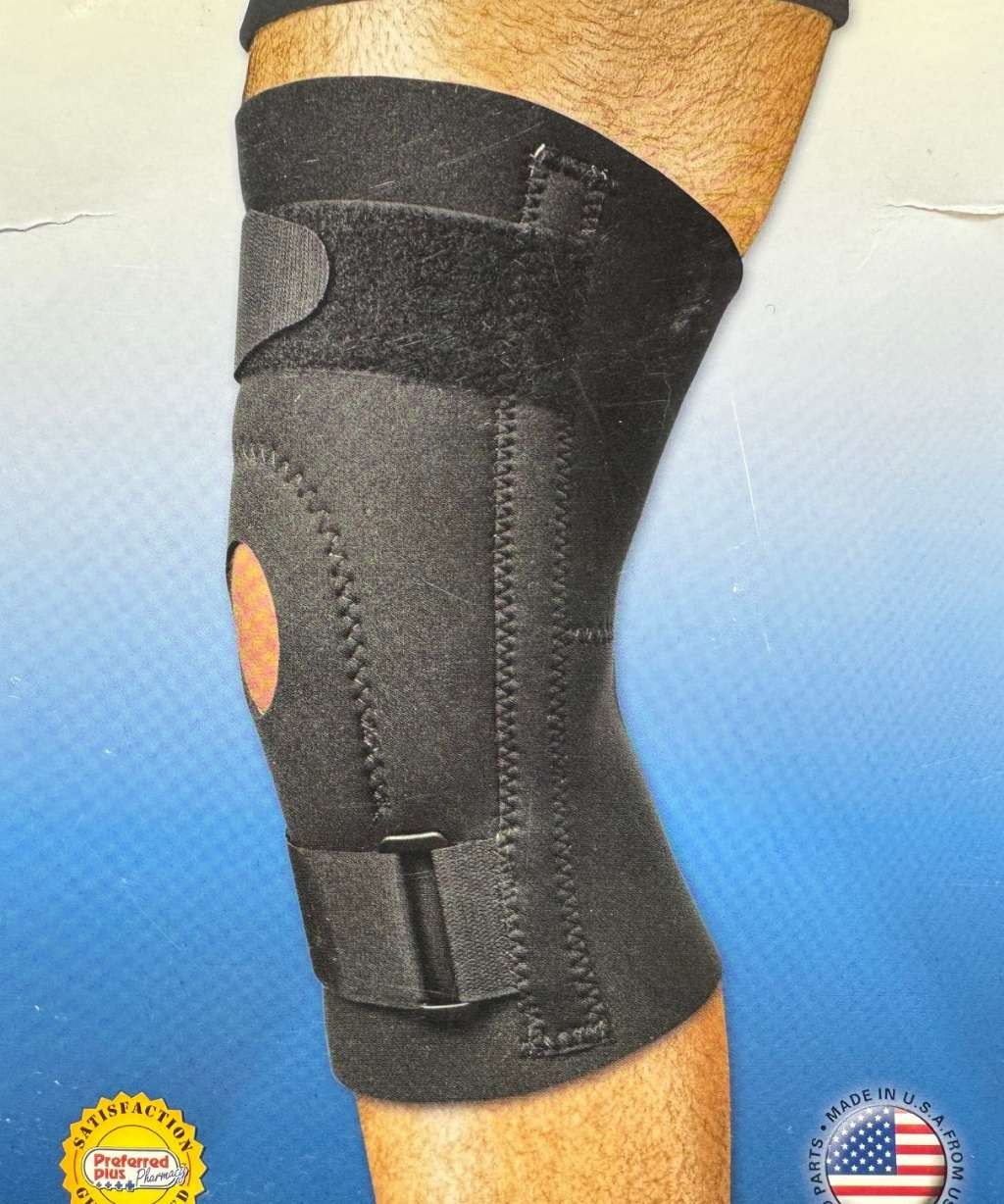 Preffered Plus Pharmacy Neoprene Knee Brace (Size: M) Black (Pull On Style)