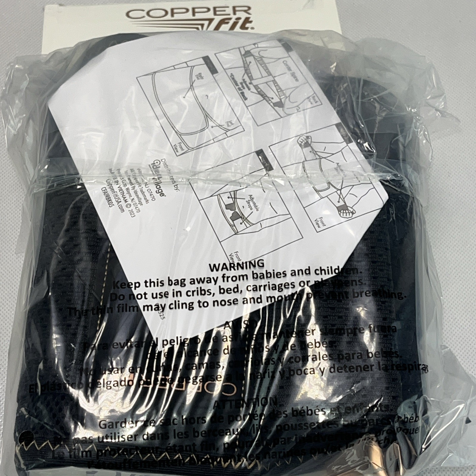 Copper Fit Elite Back Support Adjustable Airflow Copper Infused One Size New