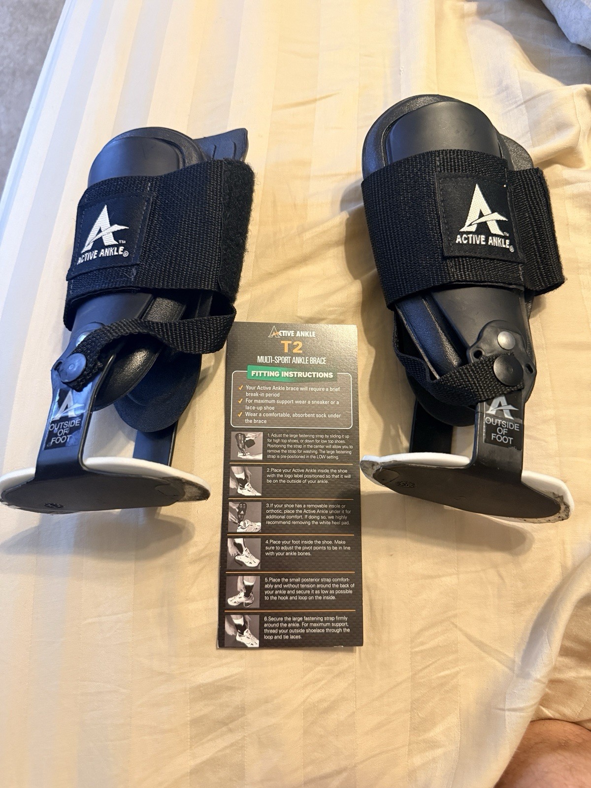 Active Ankle T2 Ankle Brace, Small, one pair Men’s size 5-7; Women’s size 6-8