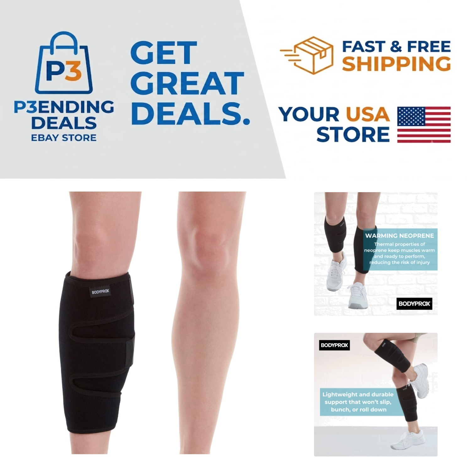 Adjustable Calf Support Brace for Sore Muscles, Size L/XL – Enhanced Comfort