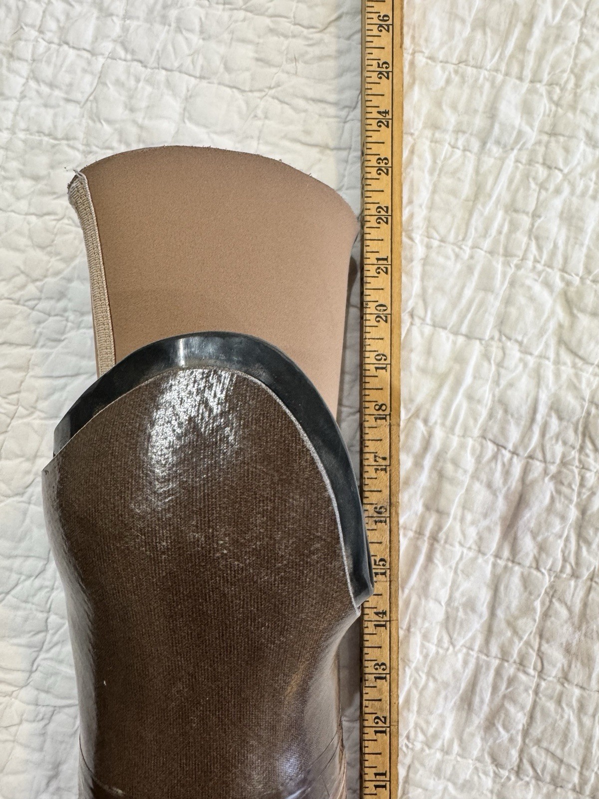 Vintage Prosthetic Leg Right Above Knee Melanated Dark Skin Rubber Carbon Fiber
