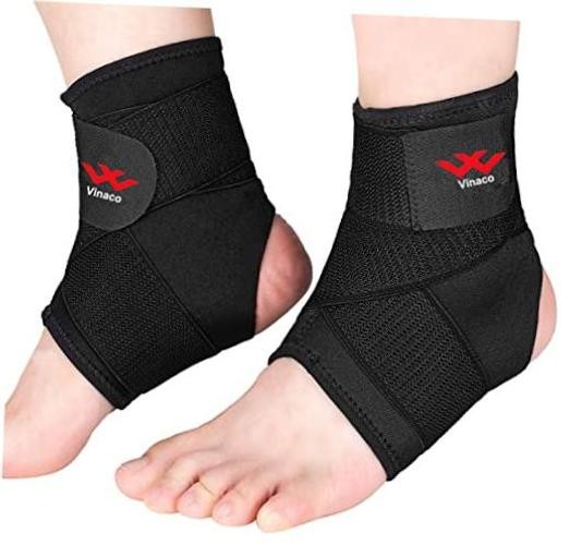 2 Pack Breathable & Strong Ankle Brace for Large (Pack of 2) Classic Black