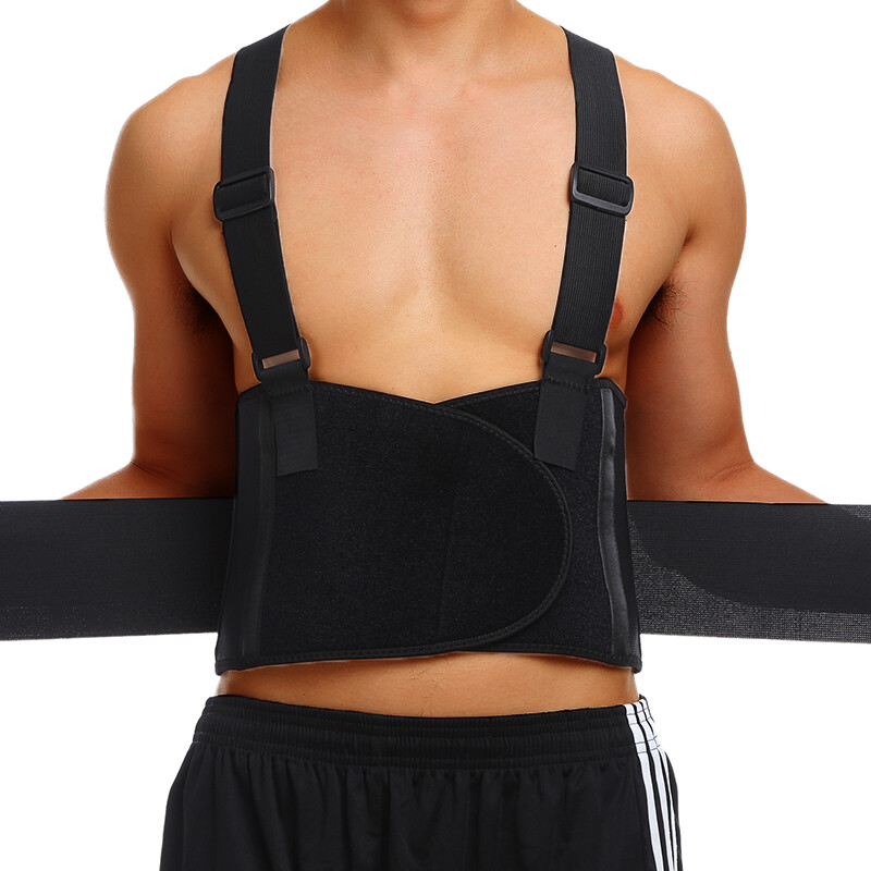 Heavy Duty Lumbar Lower Back Waist Support Work Belt Brace Suspender