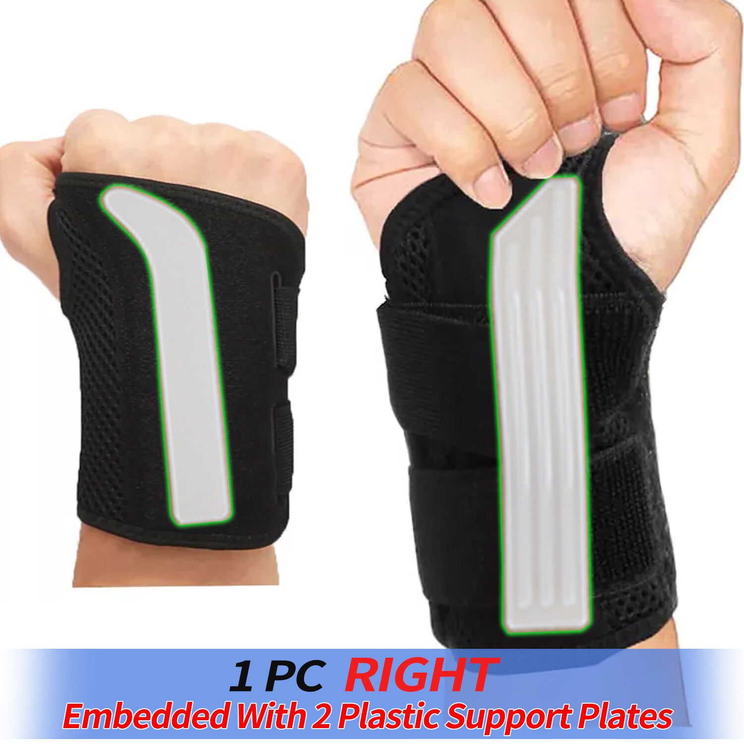 Right Left Wrist Hand Support Brace Splint Carpal Tunnel Sprain Arthritis Sports