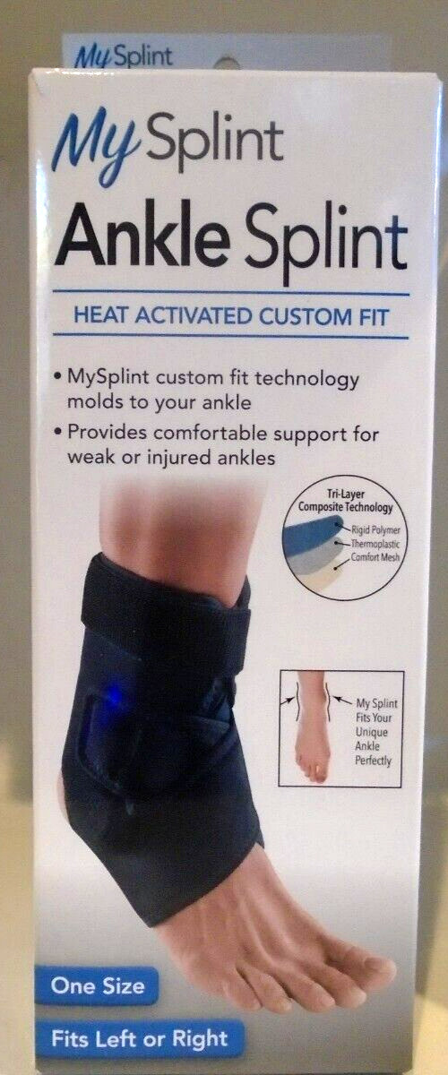 My ANKLE SPLINT Heat Activated Custom Fit One Size Fits Left or Right