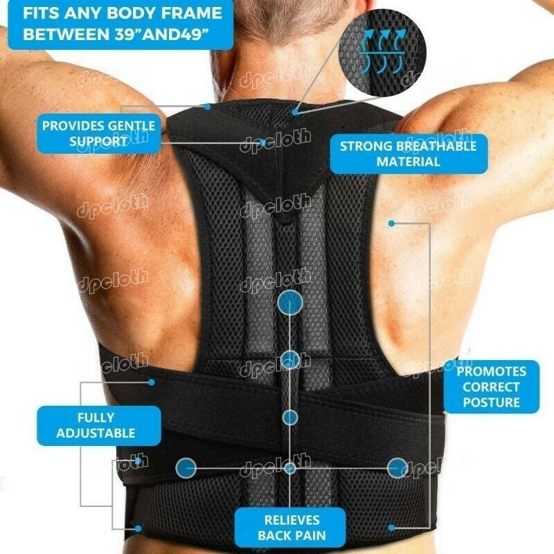 Women Medical Scoliosis Posture Corrector Spine Back Support Shoulder Brace Belt