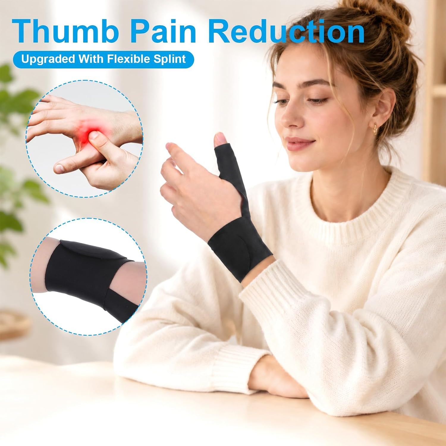 Thumb Wrist Brace Compression Stabilizer Thumb Spica Splint | Breathable Thumb W