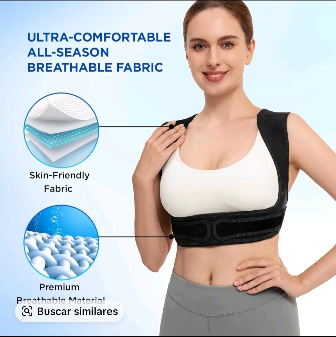 Vicorrect Adjustable Ergonomic Posture Corrector Black L/XL Back Shoulder