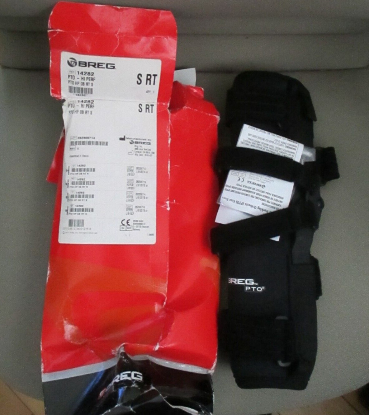 RIGHT SMALL BREG PTO HI PERFORMANCE SOFT KNEE BRACE 14282 NEW – BAD BOX