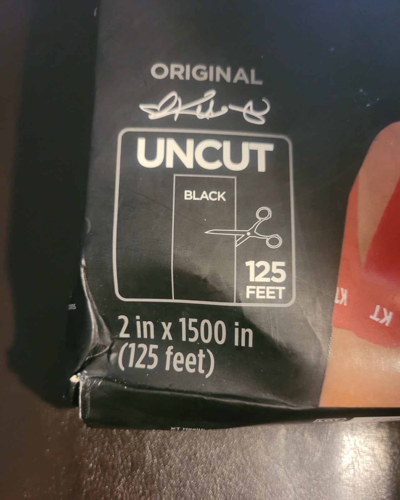 KT TAPE Uncut Elastic Kinesiology Theraeputic Tape Black 2in x 1500in (125 FT)