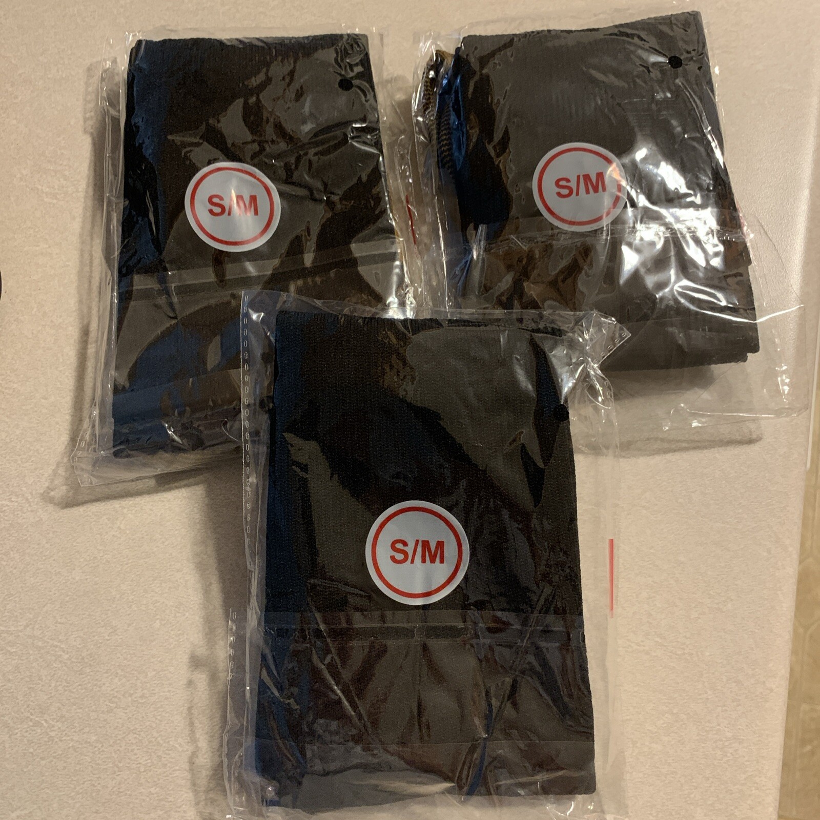 3 Pair black Compression Socks Support S/M