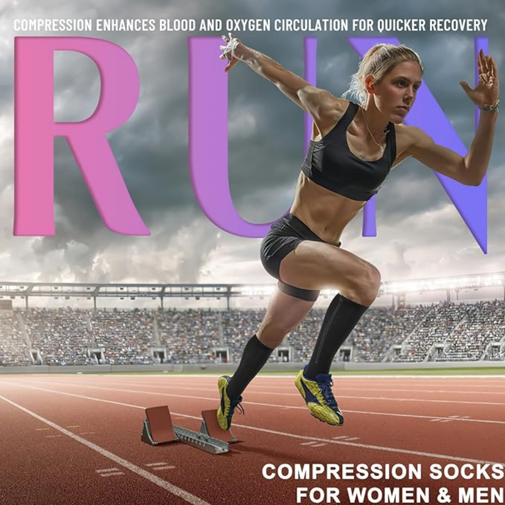 Compression Socks Calf Zipper for Men Women Sports Calf Sleeve for Pain Relief