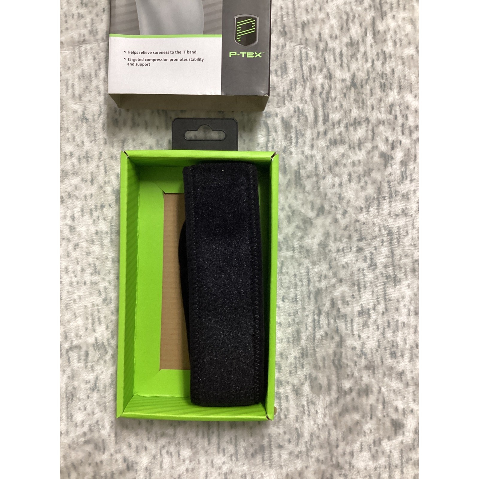 P-TEX IT Band Strap Adjustable Compression Knee Support Black P-TEXK104 OSFM