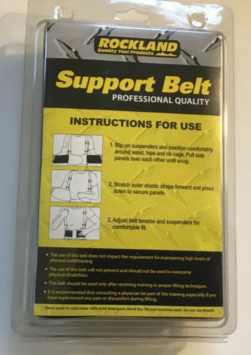 Rockland – Back Support Brace Belt Black – MEDIUM – Original Unopened Package