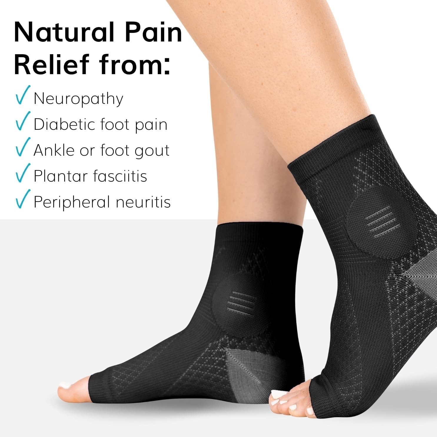 Neuropathy Socks – Peripheral Neuritis Compression Diabetic Toeless Foot Slee…