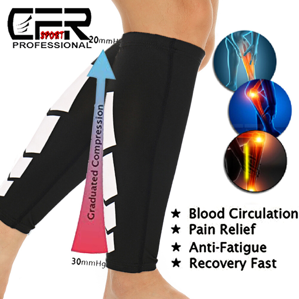 Compression Socks Calf Sleeve Leg Support Brace 15-20mmHg Circulation Men Women