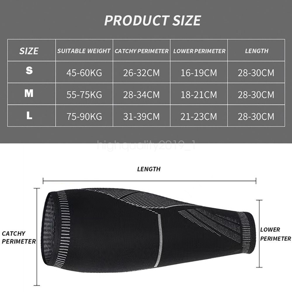 Calf Running Compression Sleeve Leg Sock Shin Splint Support Brace Guard Sports