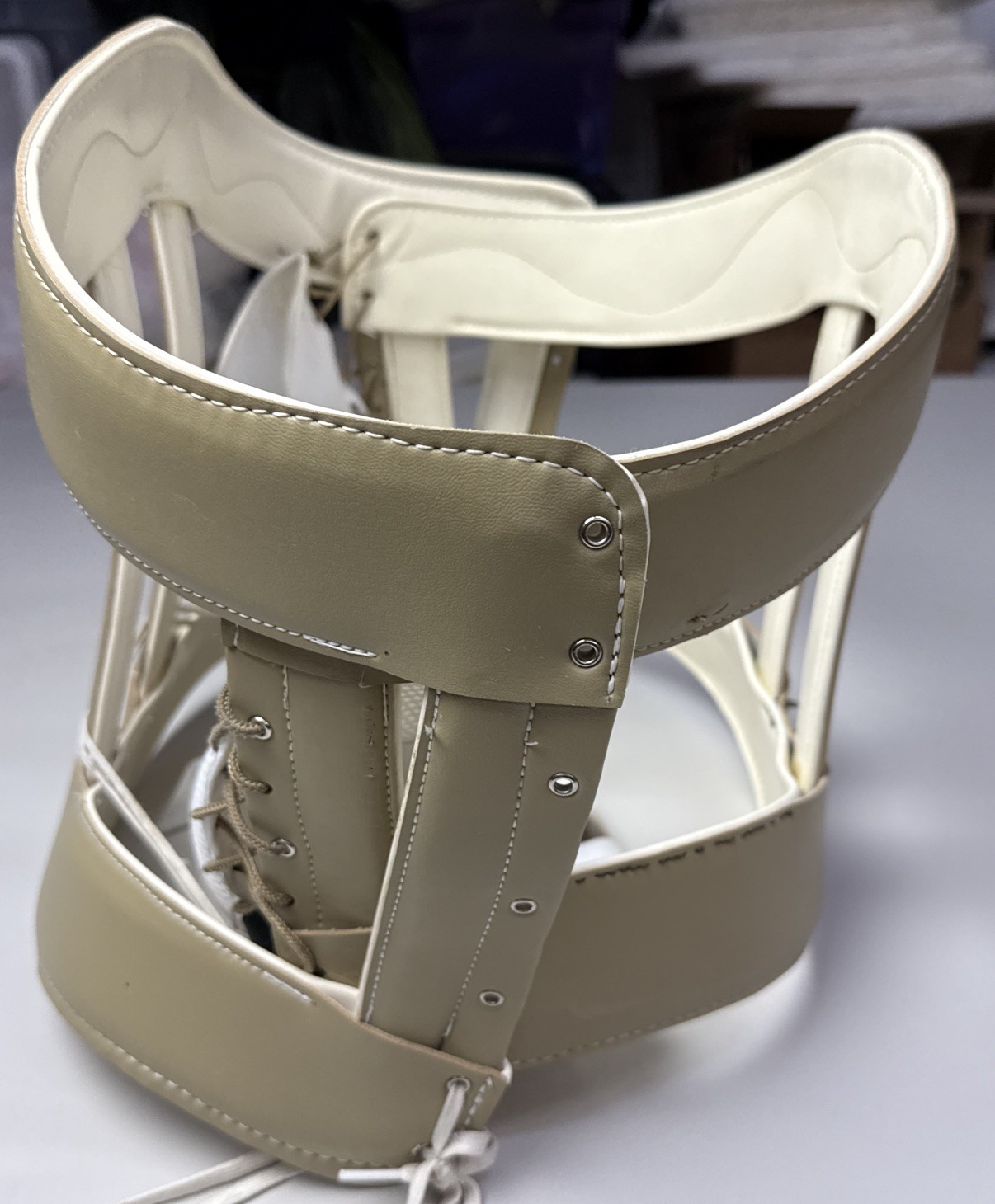 othropedic compression vintage harness metal Leather brace corset lumbar 4g