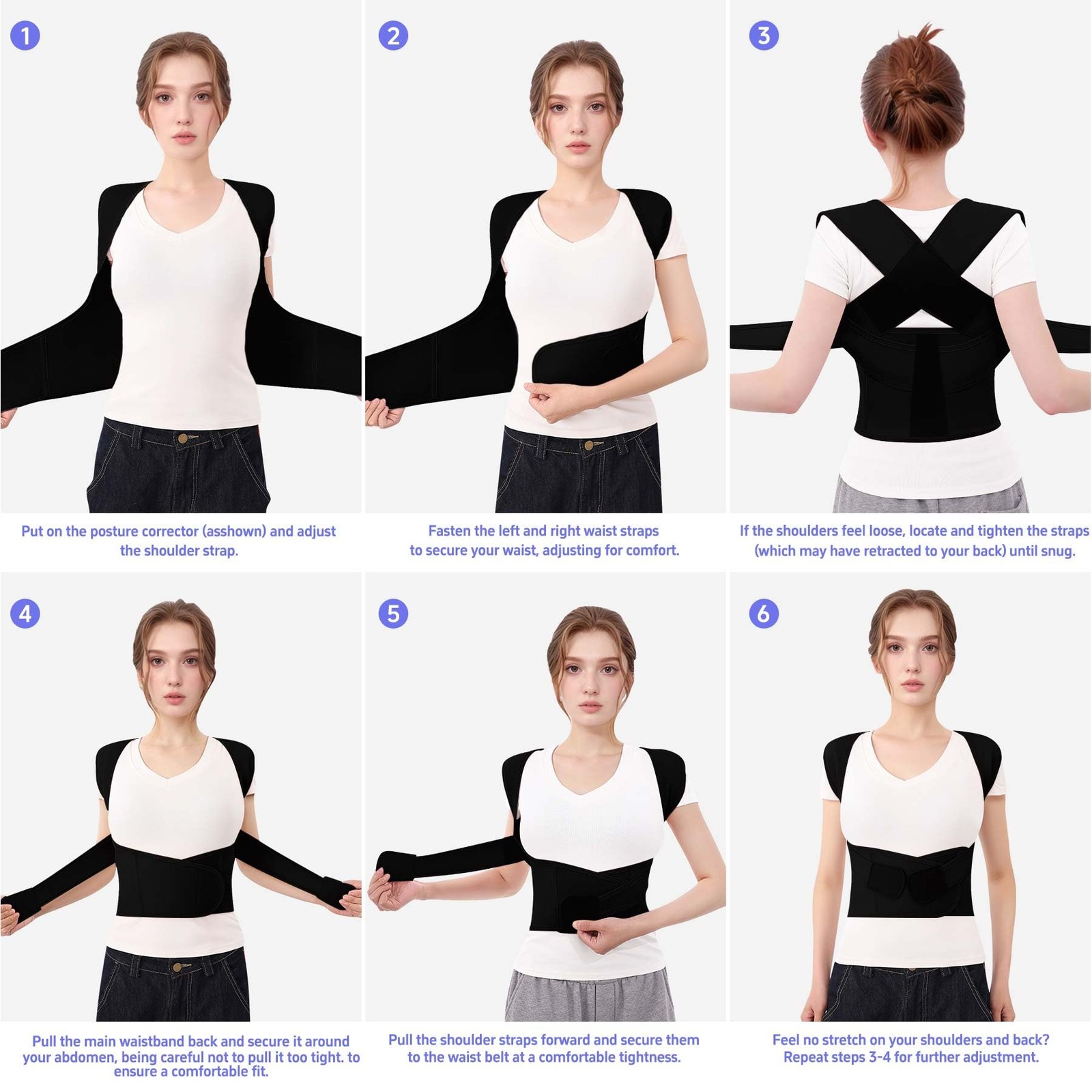 Back Brace Posture Corrector for and Men Upgraded Dynamic Traction Correction…
