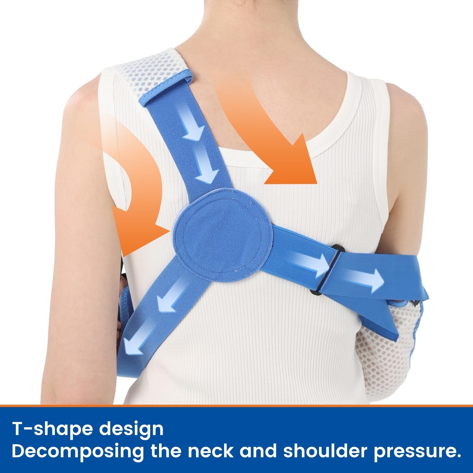 Arm Sling for Shoulder Injury with Waist Strap – Immobilizer Brace Support fo…