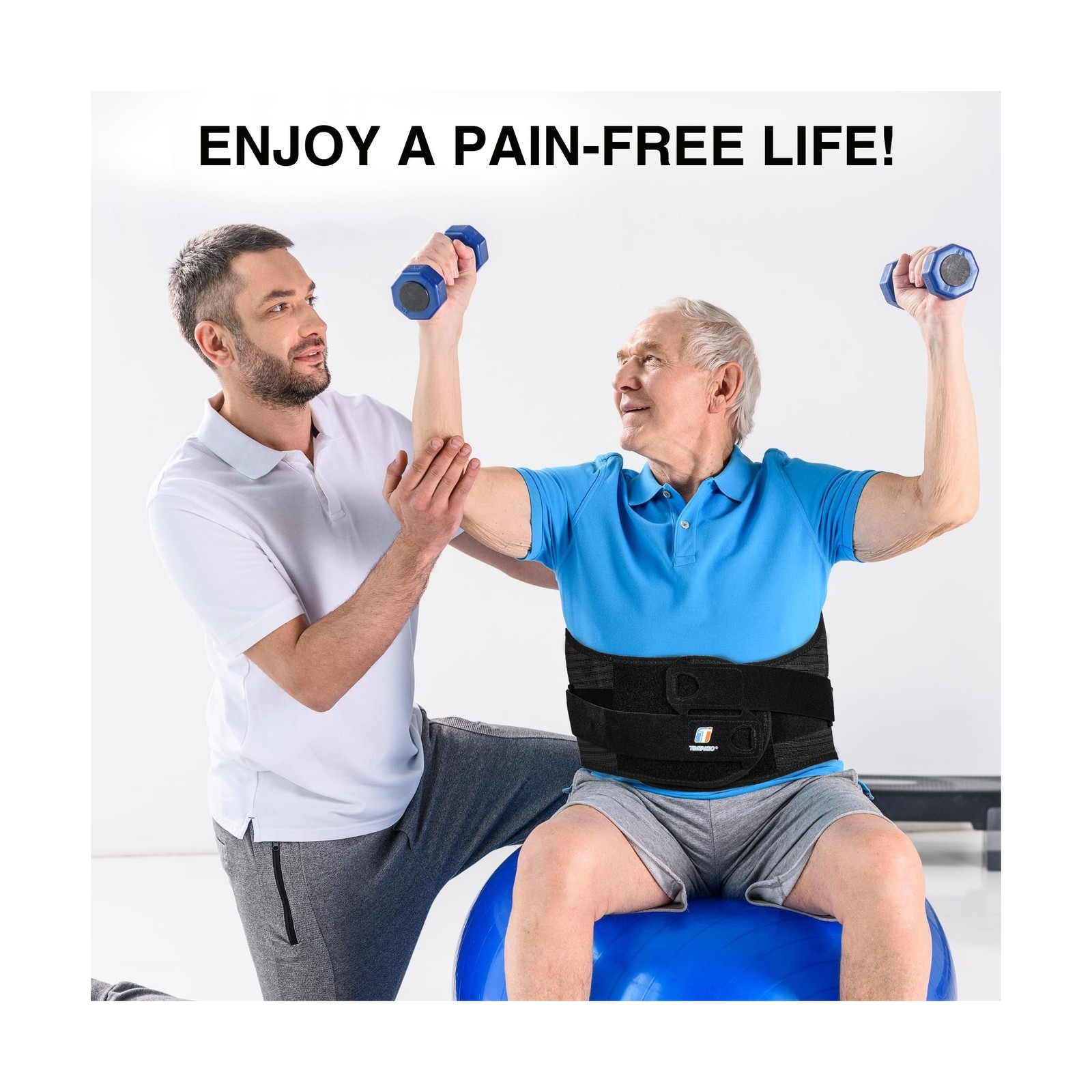 TIMTAKBO Wide and Strong Back Brace for Lower Back Pain Relief,Back Support B…