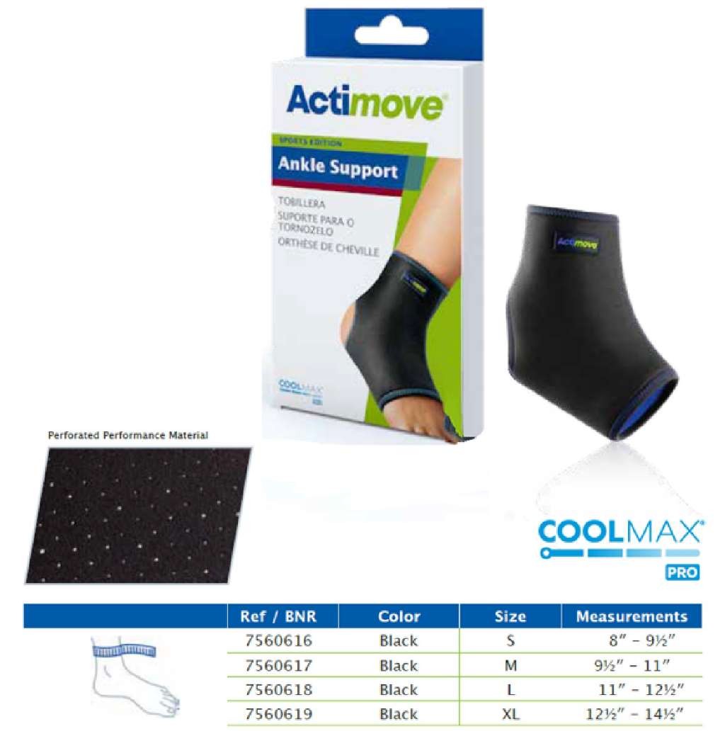 Actimove Sports Edition Ankle Support (Black) Large