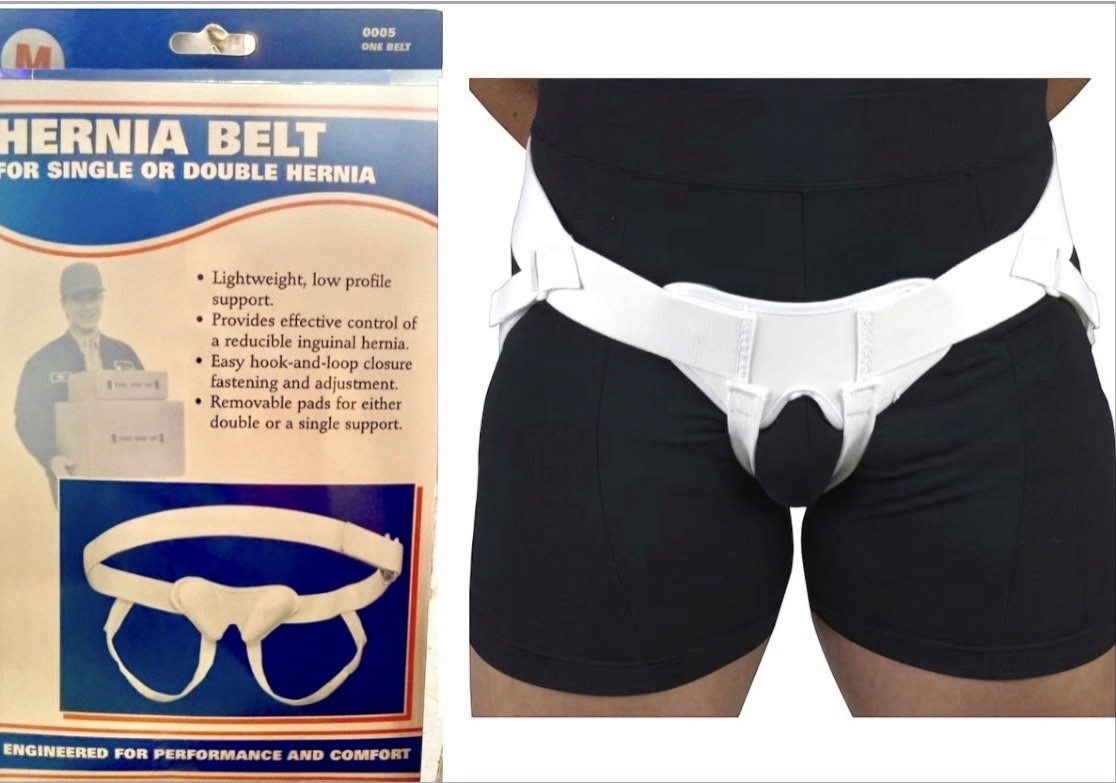 Champion Hernia Belt Supports Single or Double Inguinal Hernias Sz.M ~New