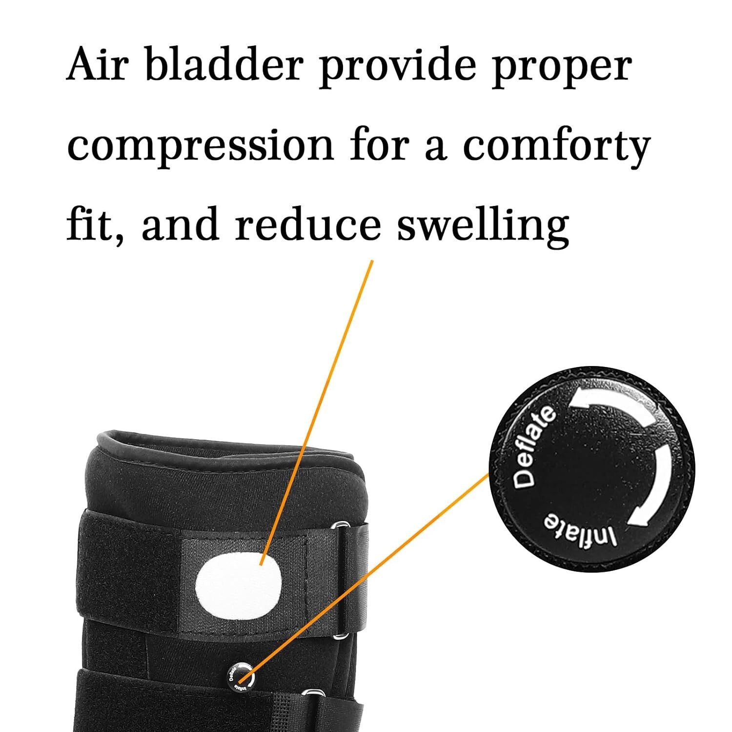 Jewlri Short Air Walker Fracture Boot Walking Protection Boot Inflatable
