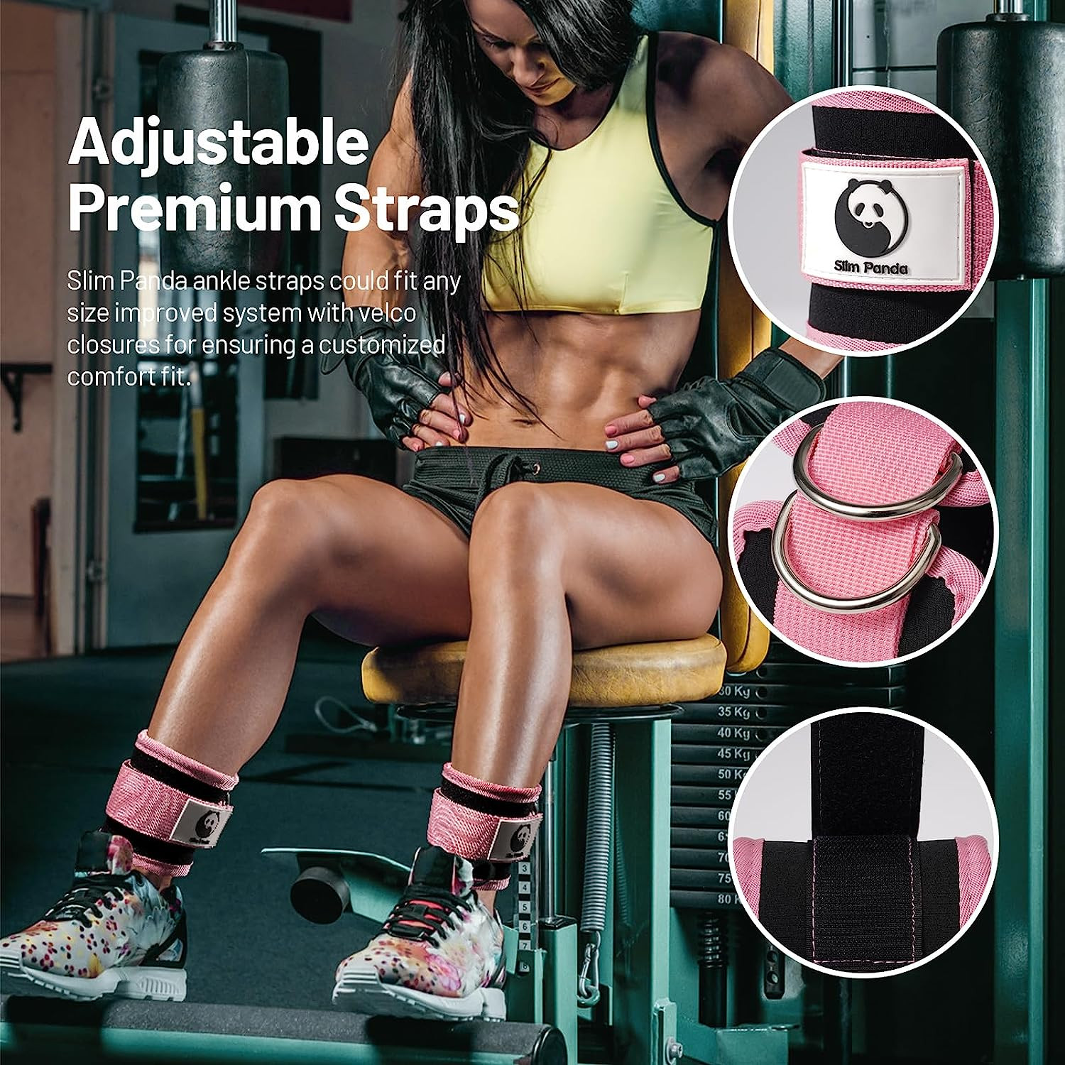 Ankle Strap for Cable Machine,Ankle Cuff for Kickbacks, Booty Hip Abductors,Glut
