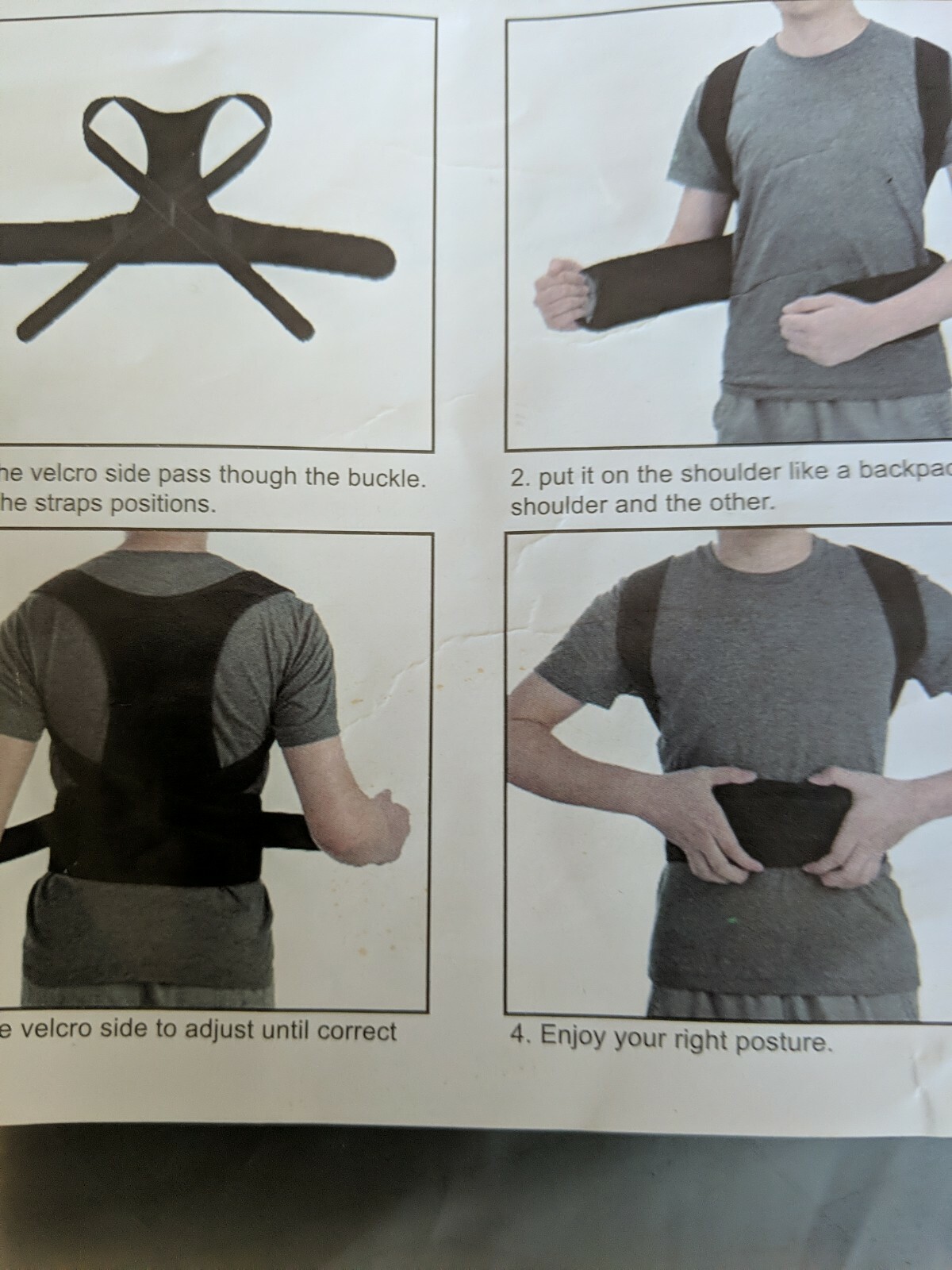 Unisex Adjustable Posture Corrector Back Straightener Support Shoulder Brace
