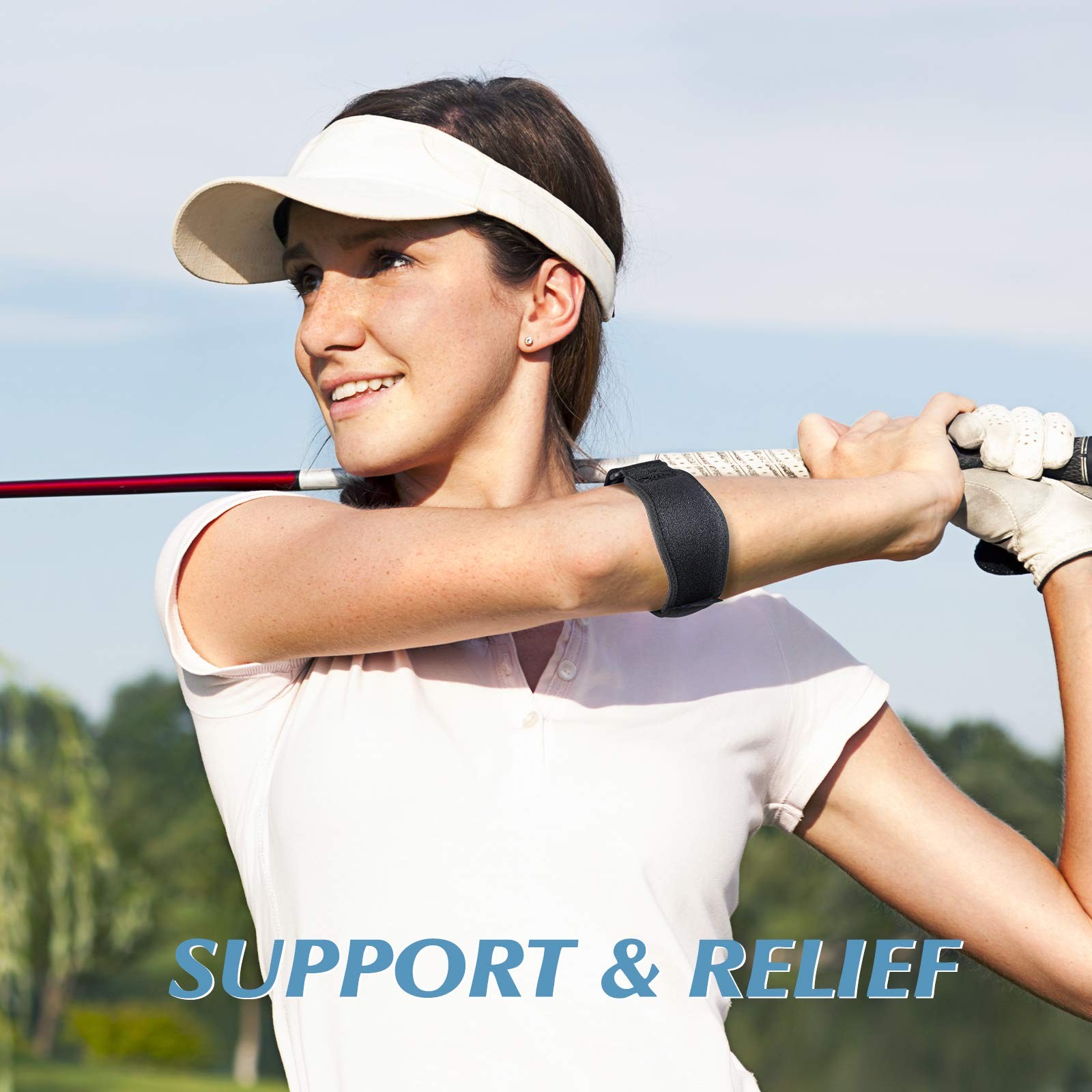 AGPTEK Elbow Brace for Tendonitis and Tennis Elbow 2 Pack, Tennis Golfers Elbow