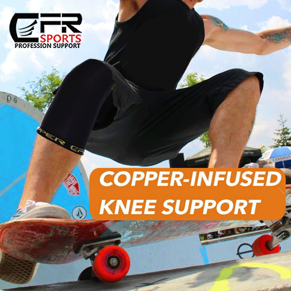 Copper Knee Brace for Arthritis Pain Support Sleeve Compression Sports Workout @
