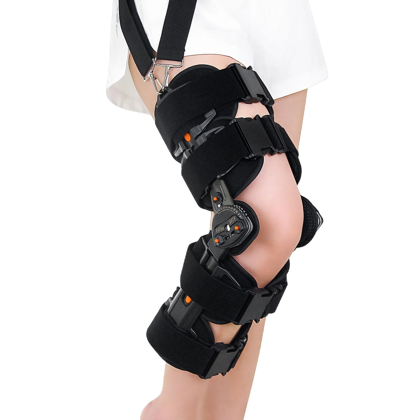 FocuBoody Hinged ROM Knee Brace,Unloader Knee Brace,Knee Immobilizer Brace,ACL