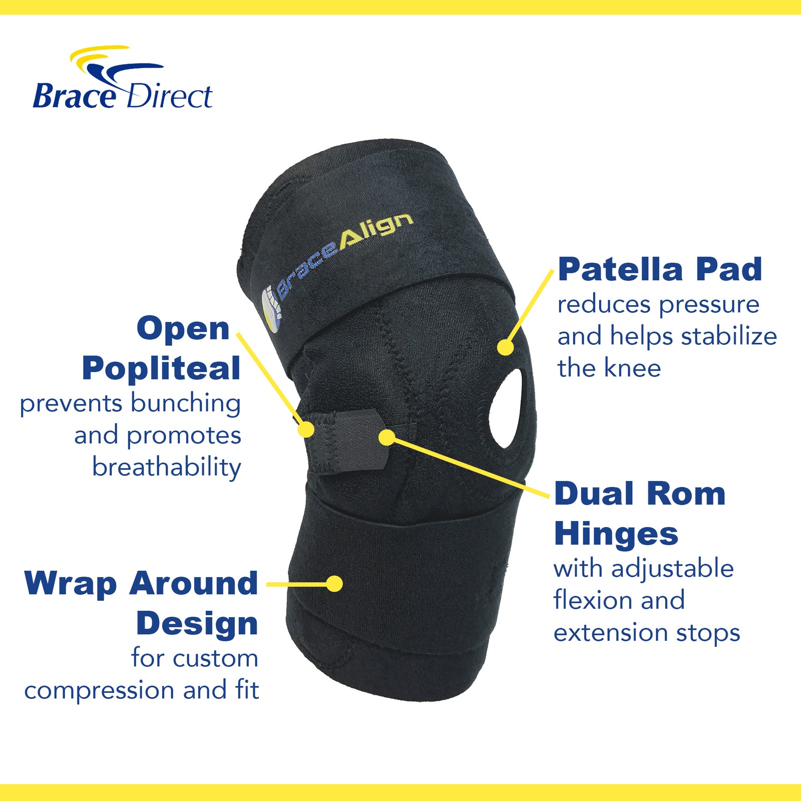 ROM Hinged Knee Brace: Maximum Support PDAC L1833 L1832 For ACL/PCL Injuries