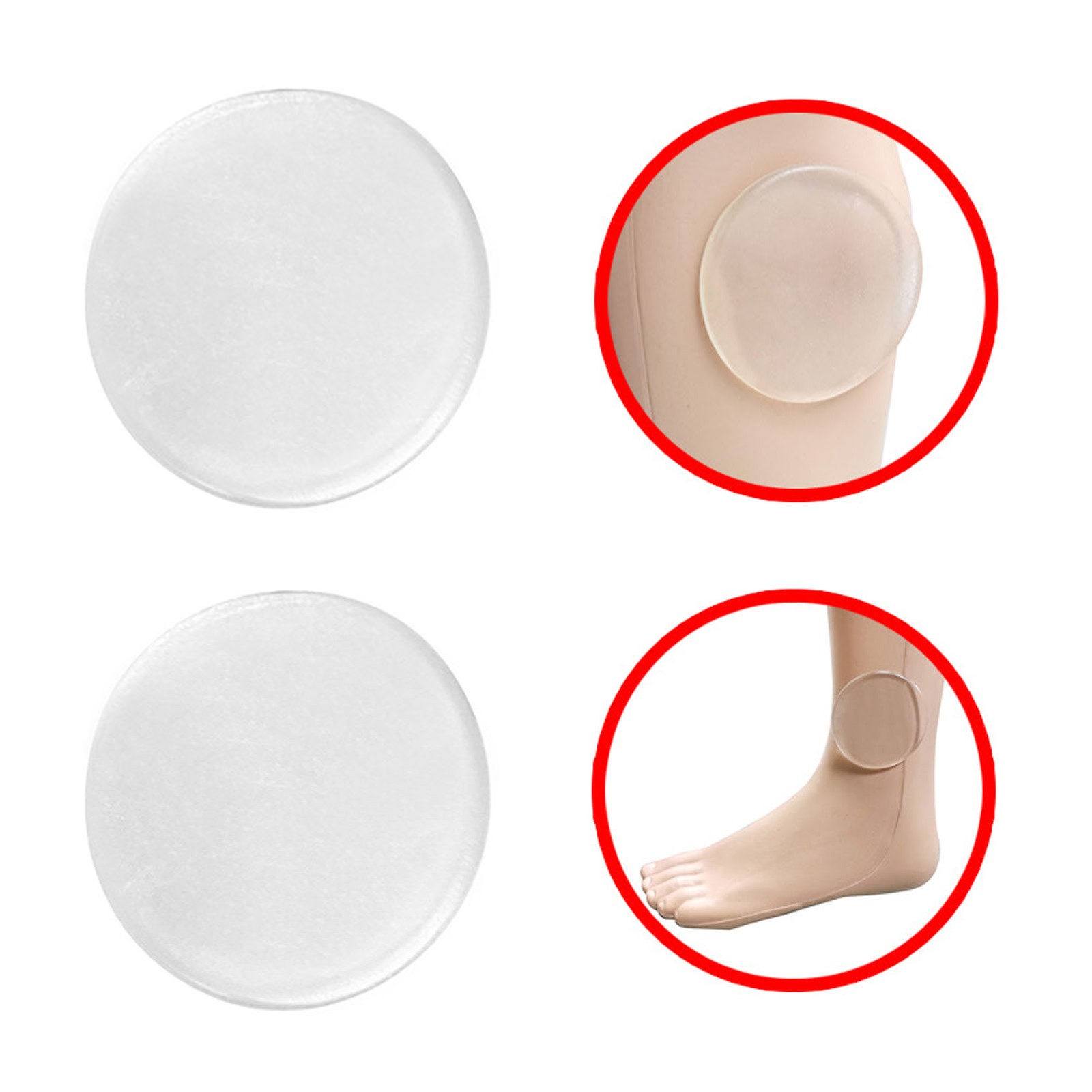 2pcs Ankle Gel Pad Pressure Relief Circulation Improve For Ice Skating Hockey