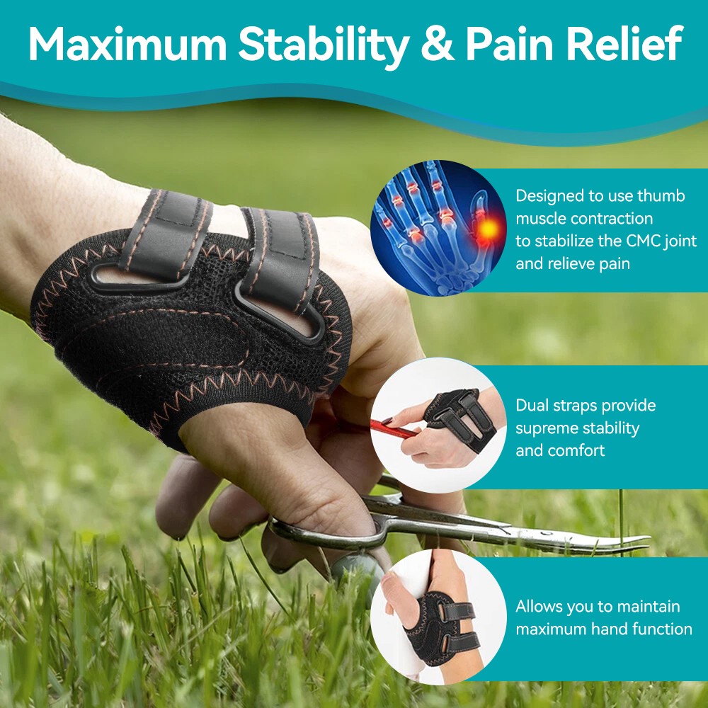 CMC Thumb Wrist Support Brace Sprain Joint Splint Arthritis Pain Left Right